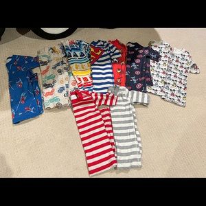 Hanna Andersson Short John Pajamas In Organic Cotton 💯 Lot of 11